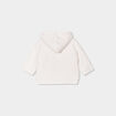 Gilet fourré torsades à capuche Creeks blanc bébé fille
