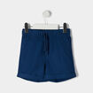 Short droit taille élastiquée à coulisse bleu marine garçon