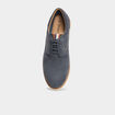 Derbies plates &agrave; lacet en cuir bleu marine homme