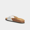 Mules gris argent femme