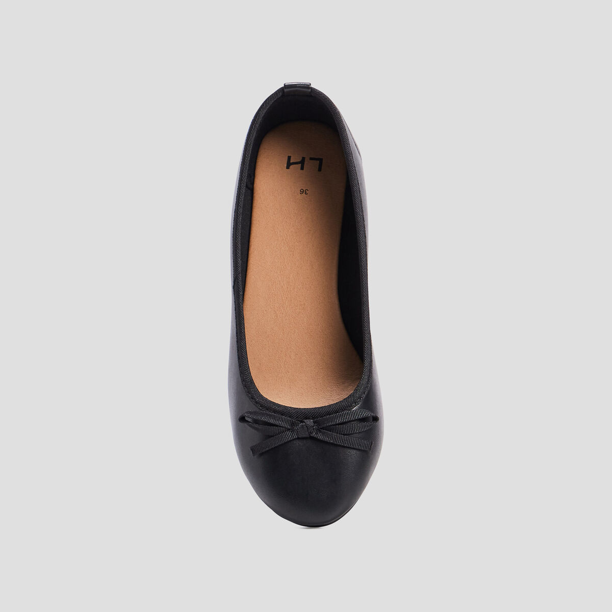 Ballerines avec noeuds noir fille