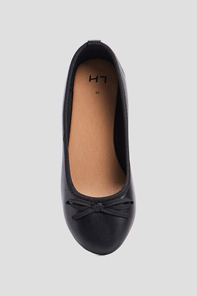Ballerines avec noeuds noir fille