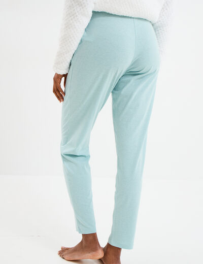 Pantalon de pyjama ajusté vert canard femme