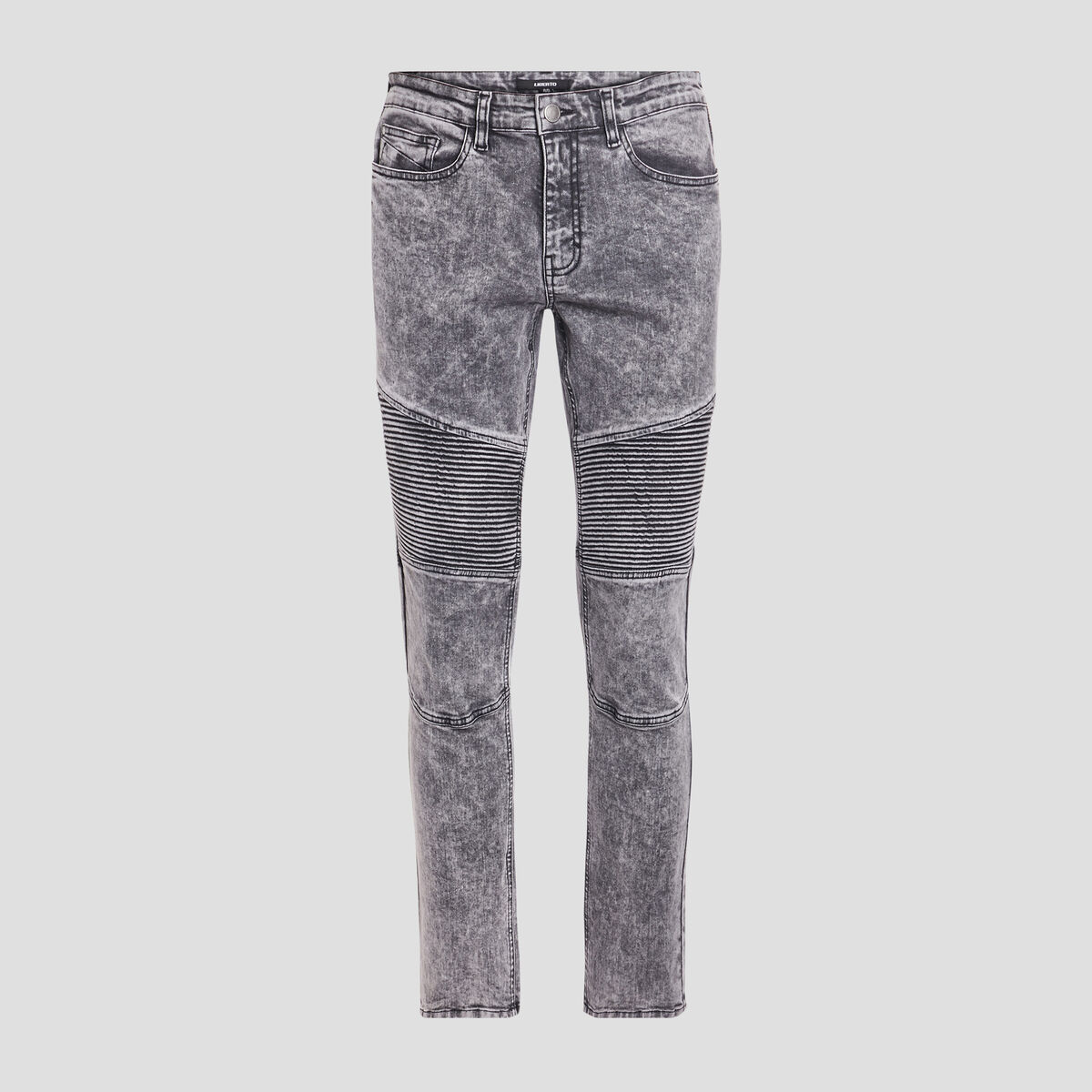Jeans straight détails biker noir homme
