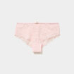 Shorty en dentelle rose clair femme