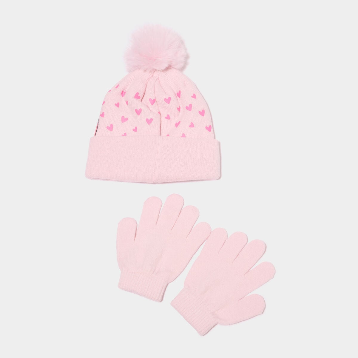 Ensemble bonnet et gants Stitch rose fille