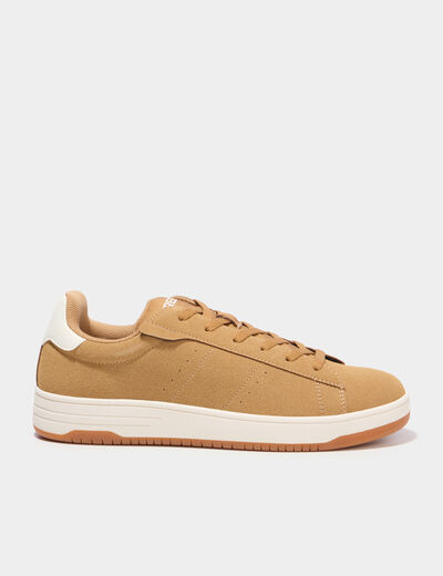 Tennis basses &agrave; lacets sable homme