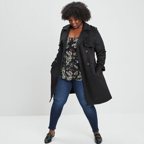 T-shirt manches courtes noir femme grande taille