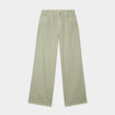 Jeans large taille haute coton vert kaki femme