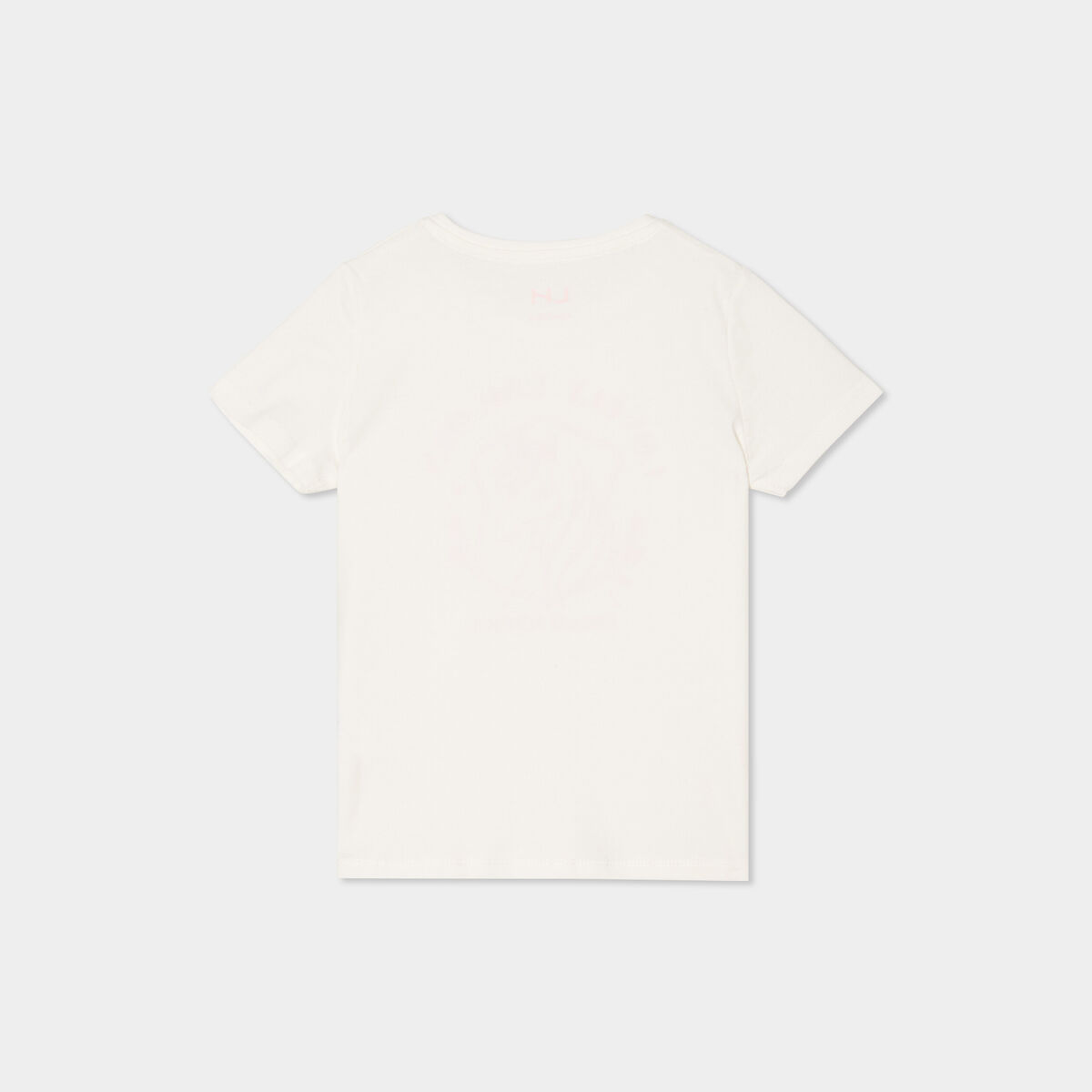T-shirt droit manches courtes coton ivoire fille