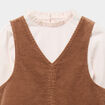 Ensemble robe chasuble et t-shirt camel fille