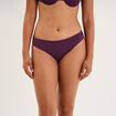 Culotte invisible &agrave; dentelle prune femme