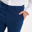 Pantalon de costume droit avec pinces bleu electrique homme