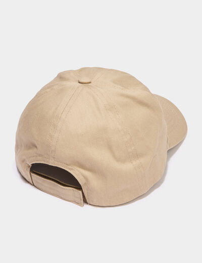 Casquette coton bomb&eacute;e ajustable sable gar&ccedil;on