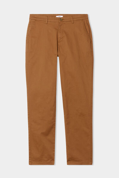 Pantalon chino camel homme