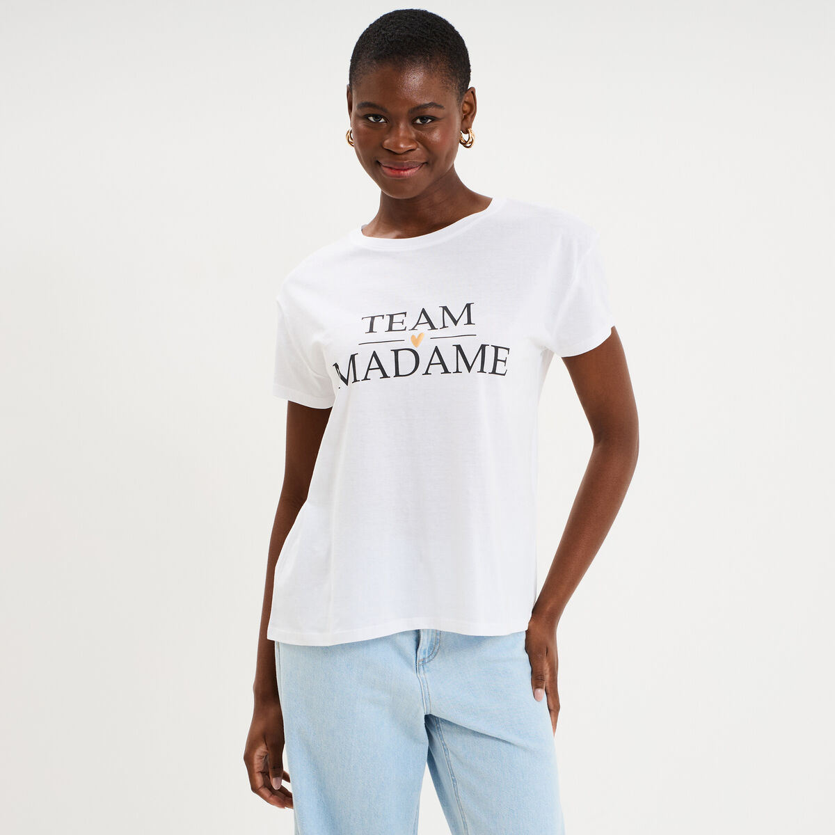 T-shirt EVJF oversize coton blanc femme