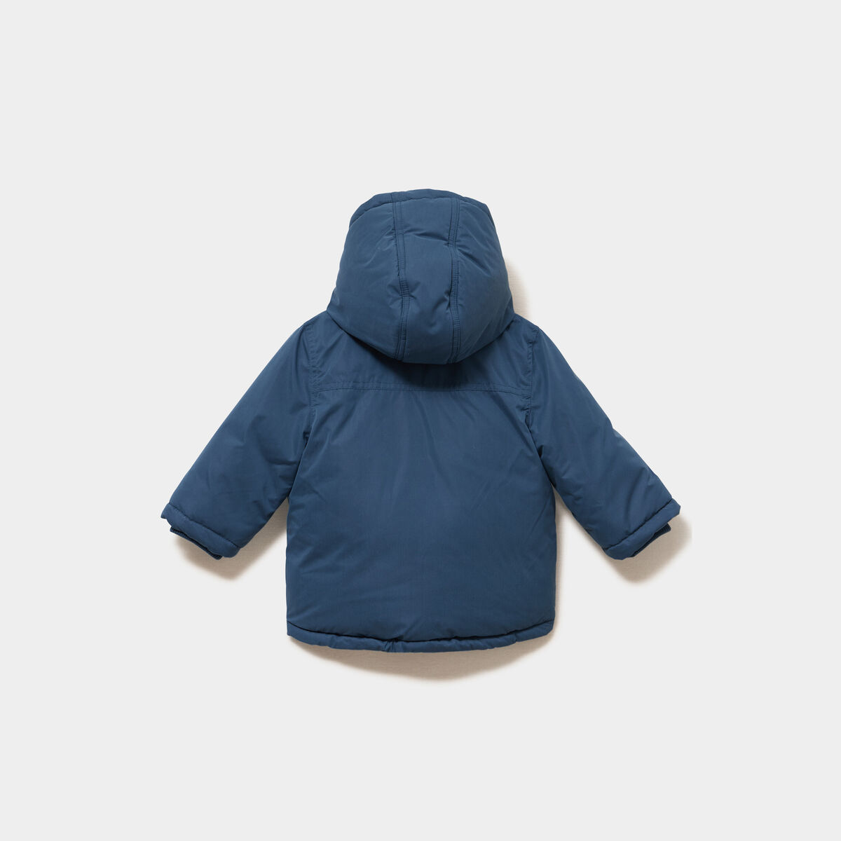 Parka &agrave; capuche doubl&eacute;e imperm&eacute;able bleu gris b&eacute;b&eacute; gar&ccedil;on