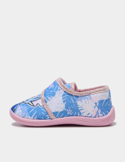 Chaussons &agrave; scratchs Stitch bleu fille