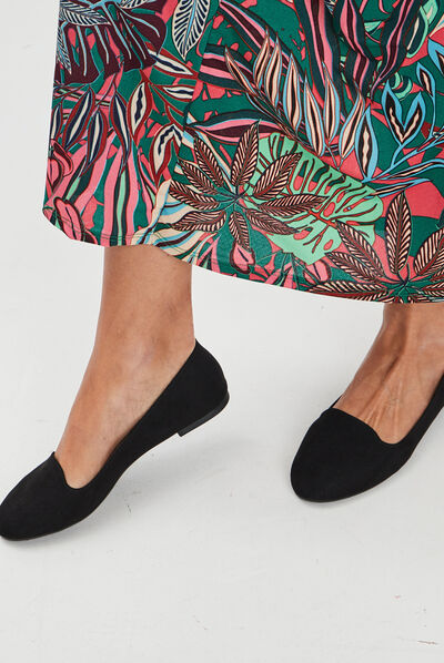 Ballerines esprit mocassins noir femme