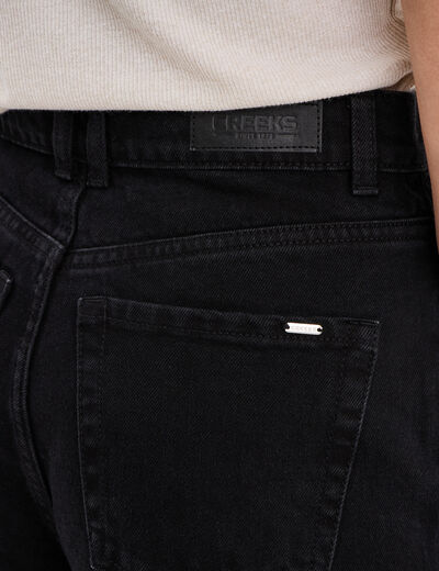 Jeans mom 7/8ème taille haute Creeks denim noir femme