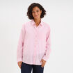 Chemise manches ajustables 1 poche coton rose femme