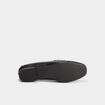 Mocassins bout carré noir femme