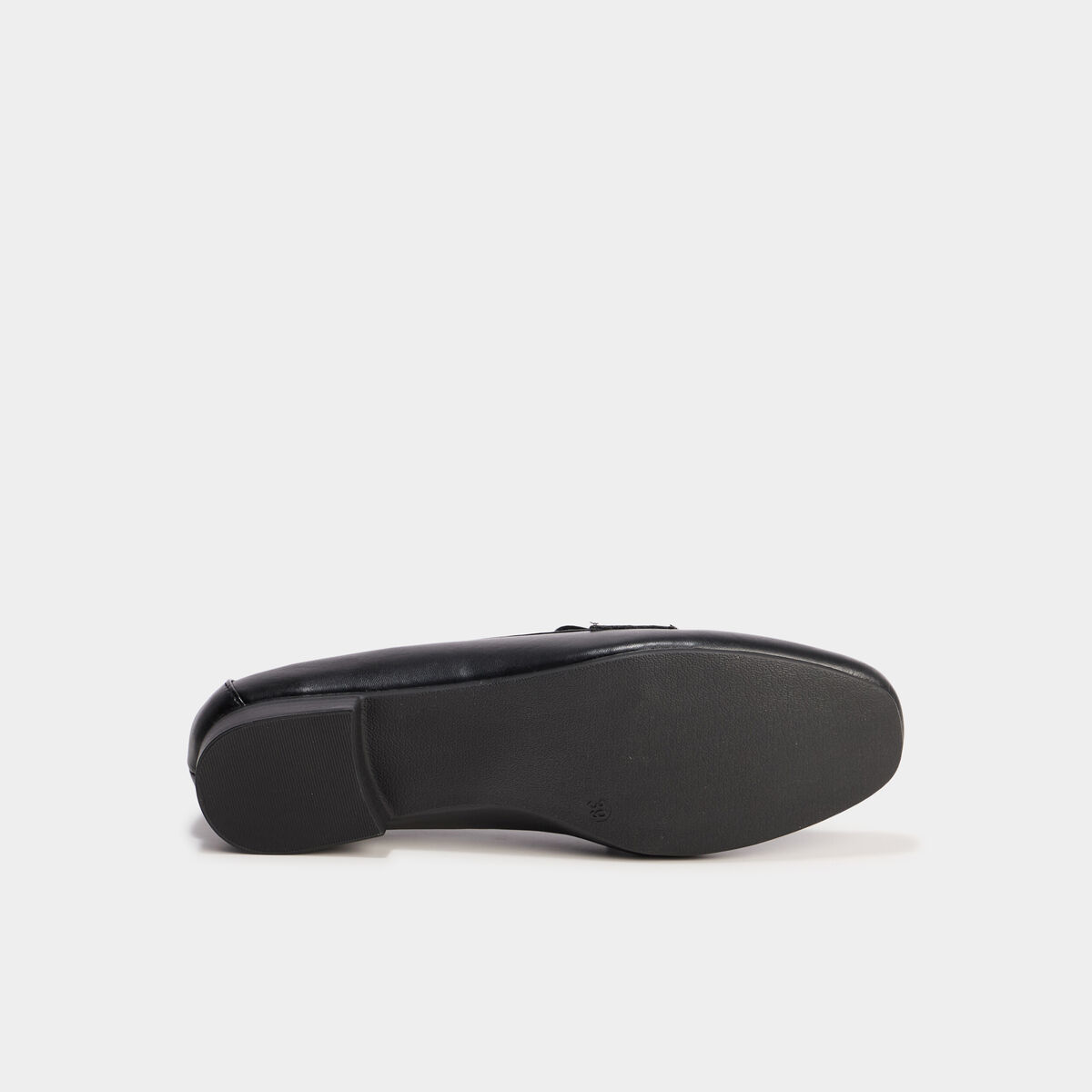 Mocassins bout carré noir femme