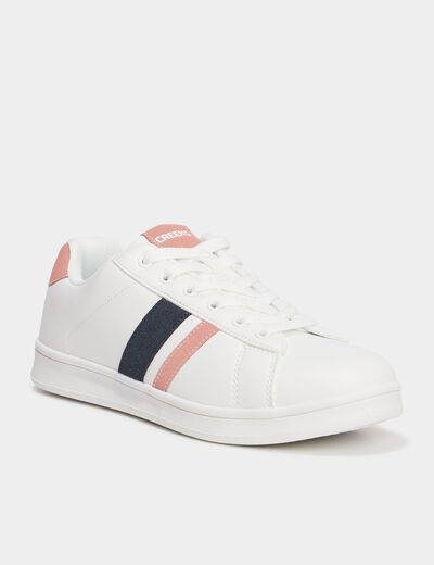Tennis &agrave; lacets blanc femme