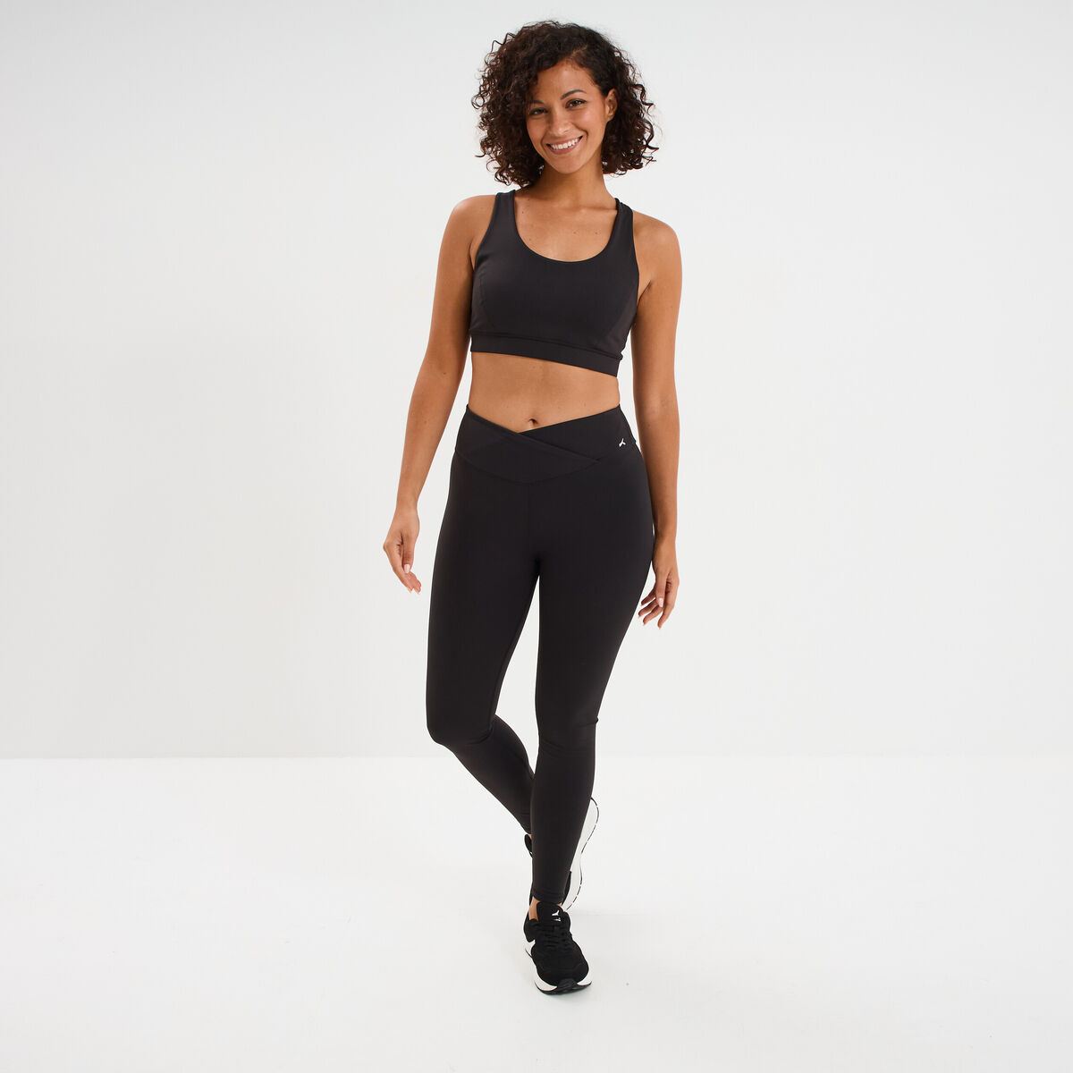 Legging de sport taille haute noir femme