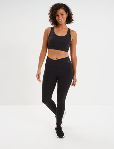 Legging de sport taille haute noir femme