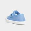 Chaussures salomé en toile à scratchs bleu bébé garçon