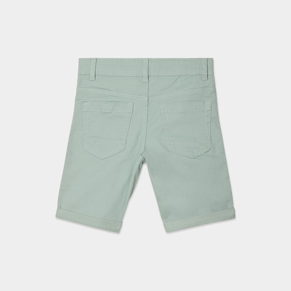 Bermuda droit ajusté à ourlets vert pastel garçon