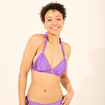 Haut de maillot de bain forme triangle violet femme