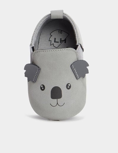 Bottillons layette gris bébé garçon