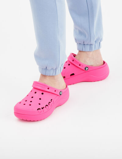 Sabots plateformes Crocs rose femme