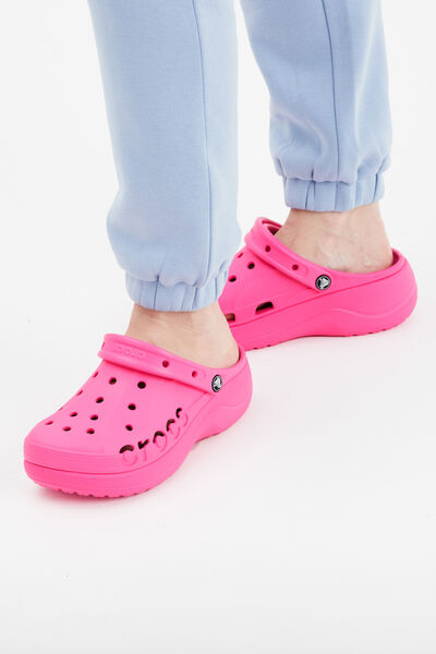 Sabots plateformes Crocs rose femme