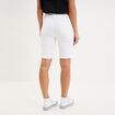 Bermuda en jean slim ecru femme