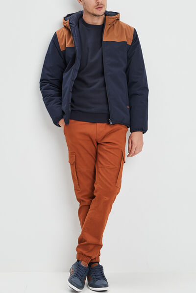 Sweat avec col rond bleu marine homme
