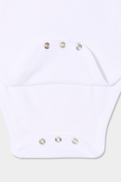 Body US en coton effet velours blanc b&eacute;b&eacute;