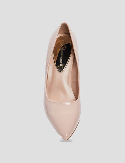 Escarpins vernis à talons Mosquitos beige femme
