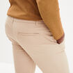 Pantalon chino slim coton marron cognac homme