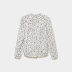 Blouse droite manches longues coton ecru femme