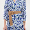 Ceinture tress&eacute;e sable femme