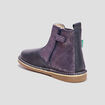 Bottines irisées en cuir Kickers Maelio bleu marine fille