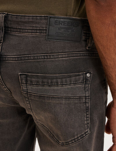 Bermuda short en jean regular denim noir homme