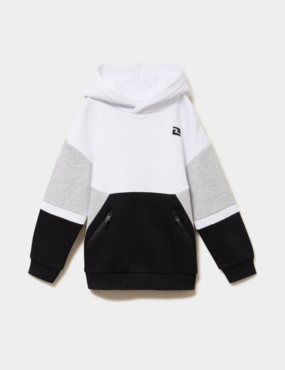 Sweat hoodie 2 poches zipp&eacute;es noir gar&ccedil;on