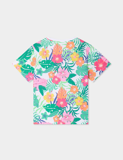 T-shirt manches courtes coton Stitch multicolore fille