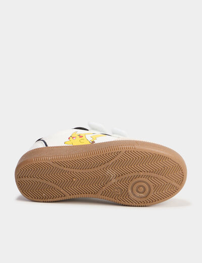 Tennis basses &agrave; scratchs Pok&eacute;mon Pikachu blanc gar&ccedil;on