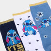 Lot 3 paires chaussettes Stitch bleu femme
