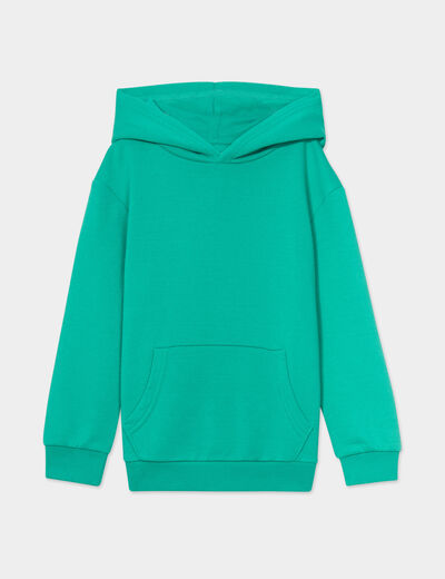 Sweat à capuche hoodie oversize vert menthe garçon